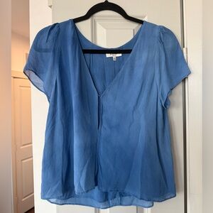 Babaton Sheer Blue Blouse